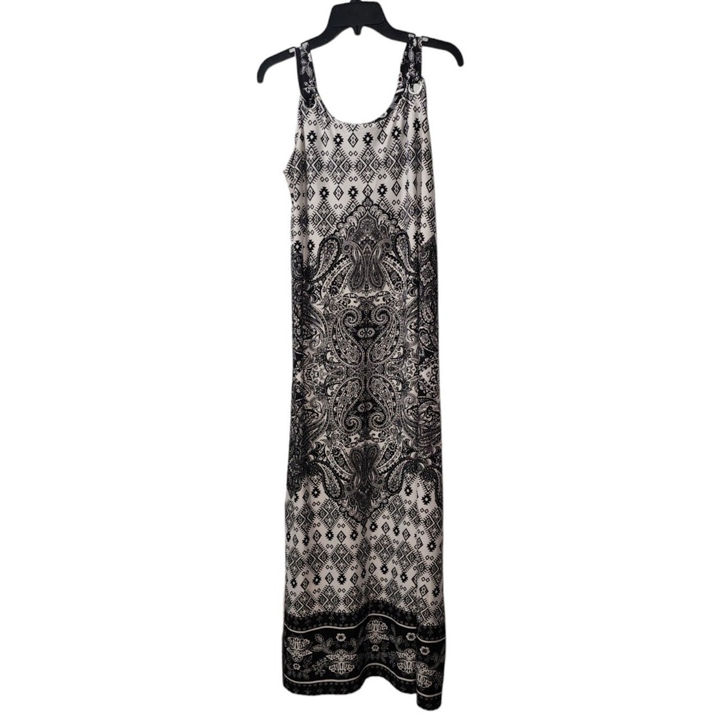 John Paul Richard Maxi Dress‎ Paisley Print Sleeveless Casual Black S